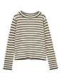 ラメライン入りリブニットプルオーバー | 14度 服装
