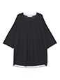【接触冷感】配色コクーンシルエットニット | 気温32度 服装